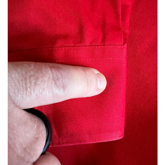 Enro Red Long Sleeve Non-Iron Twill Button Down Shirt Size XL - Picture 5 of 5
